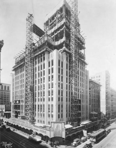 Eastern Columbia Building during construction