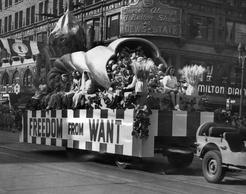 Freedom from Want' parade float