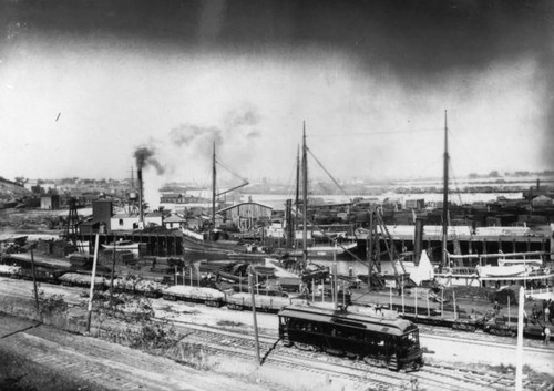 Lumber yard, L.A Harbor