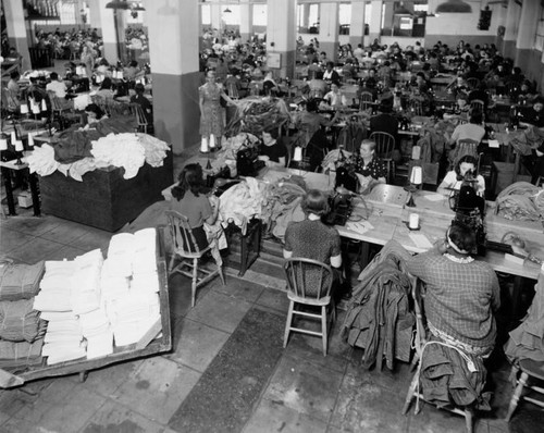 Sewing room, WPA Los Angeles