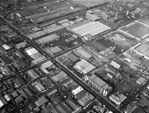 Truck terminals, Vernon, looking southwest