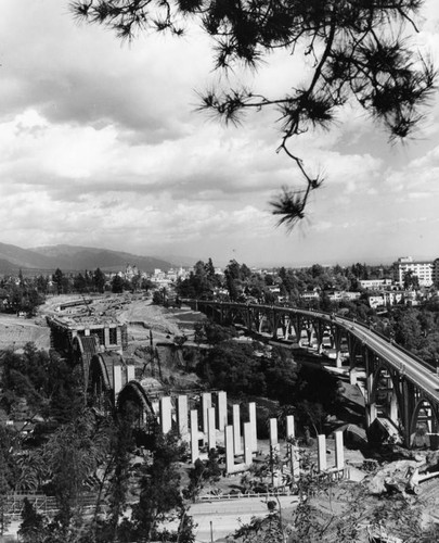 Bridge under construction, a view