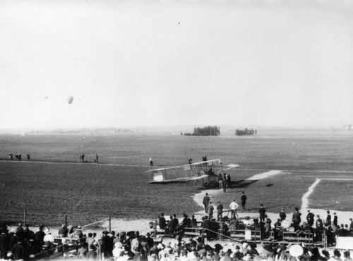 Biplane on ground