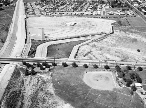 Laurel Drive-In, Pacoima, looking northeast