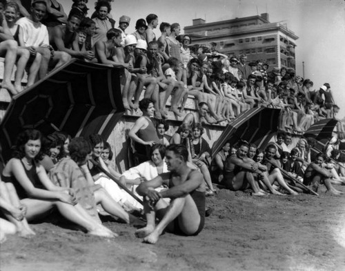 Swimmers at the 1928 Pacific Southwest Exposition