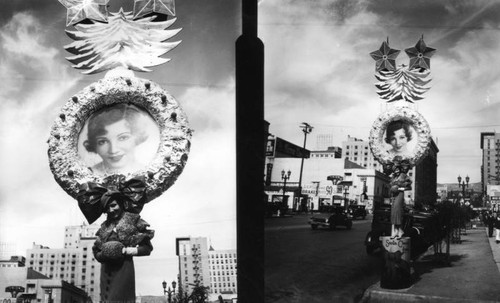 Claudette Colbert on Hollywood Blvd