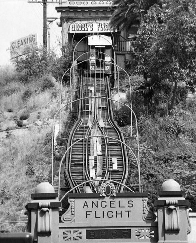 Train tracks for Angels Flight — Calisphere