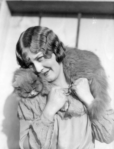 Woman with cat