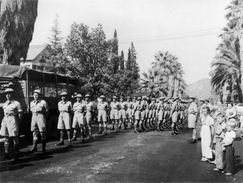 Military convoy from Riverside to Los Angeles