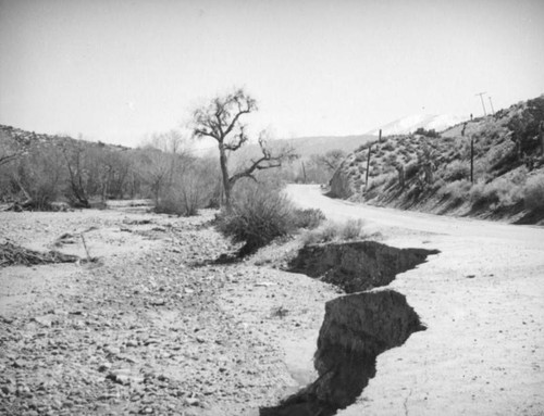 Erosion by the road, Mojave Desert