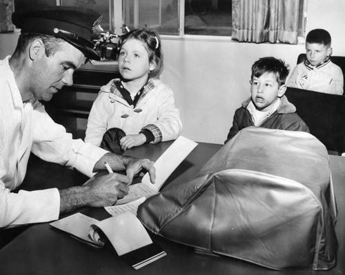 Children check in at hospital