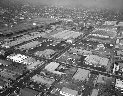 Truck terminals, Vernon, looking southwest