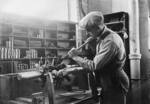 Wood-carver at Angelus Furniture Co