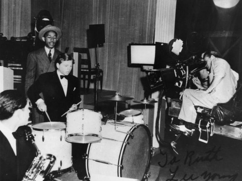 Mickey Rooney on drums