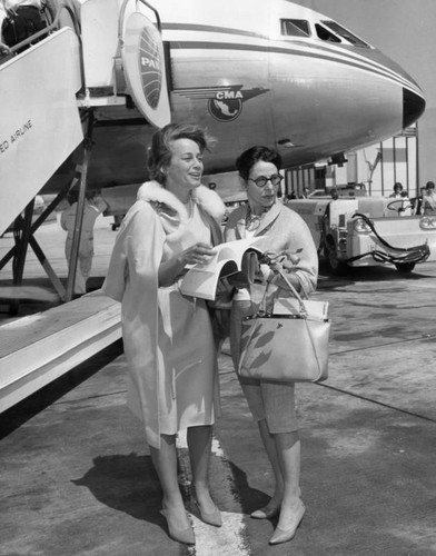 Maria Schell and Edith Head