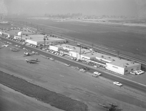 Hughes Aircraft and Fullerton Airport, looking northwest