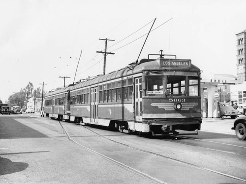 Pacific Electric car in Pasadena