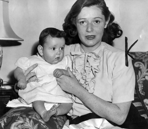 Joan Barry and baby, Carol Ann