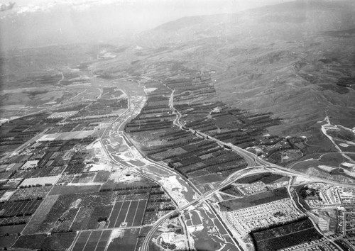 Pacific Drive-In property, Orange, looking east