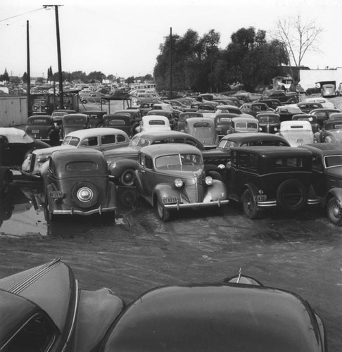 Lockheed employee parking lot, view 1