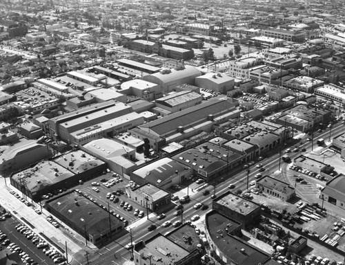 Seward Street and Santa Monica Boulevard, Hollywood, looking southwest