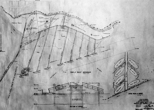 Proposed yacht anchorage and club site, drawings