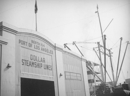 Dollar Steamship Lines at L. A. Harbor