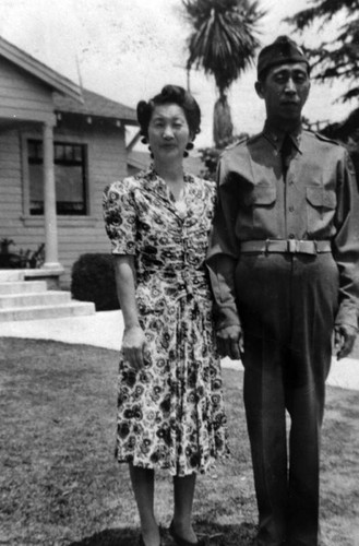 Korean American soldier and wife