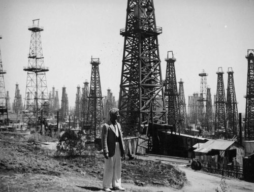 Herman Schultheis in the Signal Hill oil field