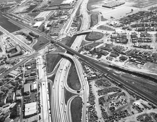 Atlantic Boulevard and Santa Ana Freeway, Central Manufacturing District, looking southeast