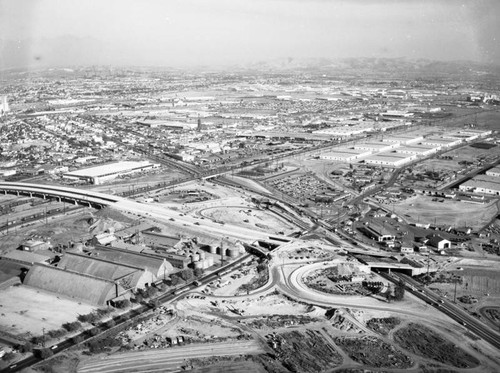 Long Beach Freeway and Atlantic Boulevard, looking east