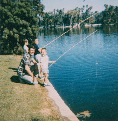 Fishing at Echo Park Lake