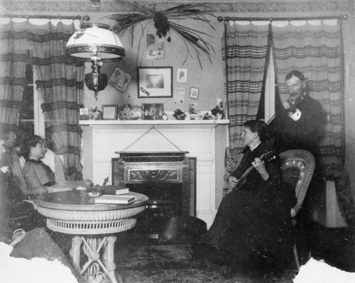 Sitting in the living room , Centinela Adobe