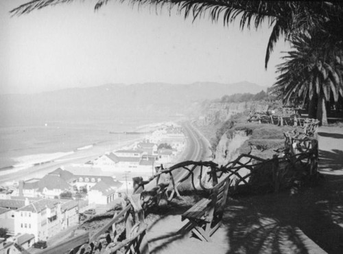 Beach view from Palisades Park