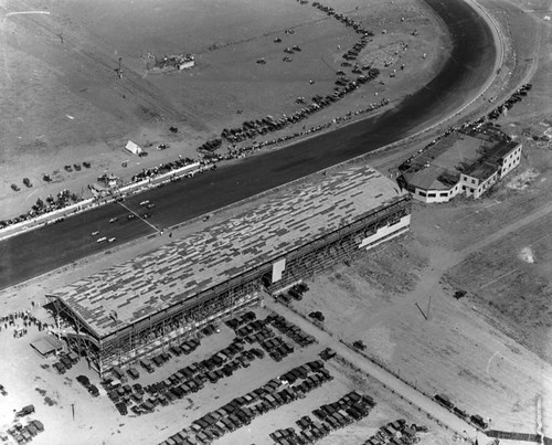 Crossing the finish line at Culver City Speedway