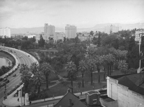 View of MacArthur Park looking west
