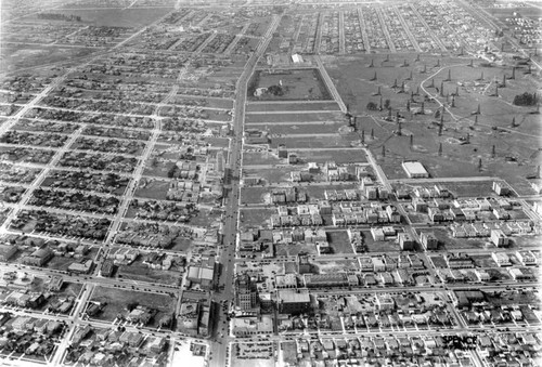 Aerial view of Wilshire Blvd. and vicinity