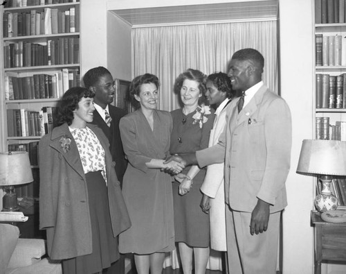 Helen Gahagan Douglas with supporters