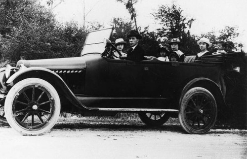 Family in an automobile