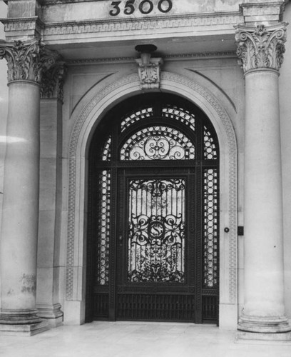 Door of Secundo Guasti residence