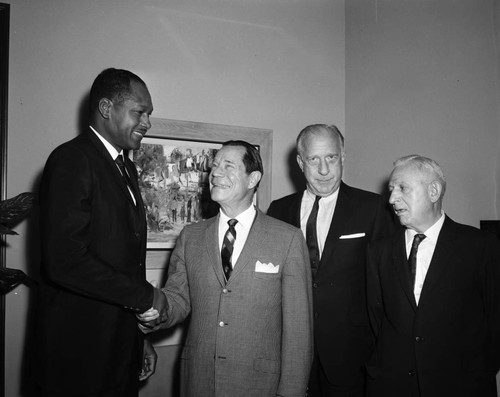 Tom Bradley and Joe E. Brown at Los Angeles City Hall