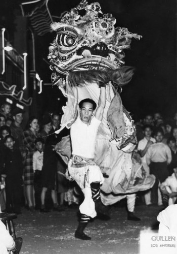 New Year lion in New Chinatown