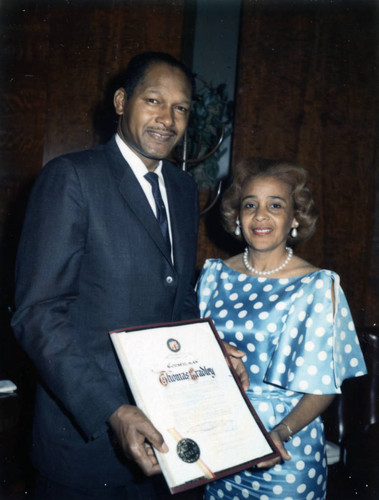 Tom Bradley receives commendation