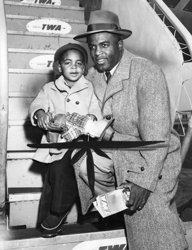 Jackie Robinson and son