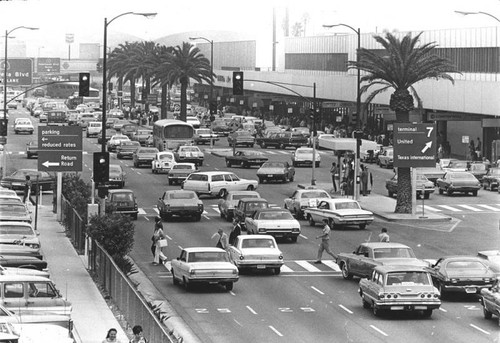 Traffic jam at L.A. airport