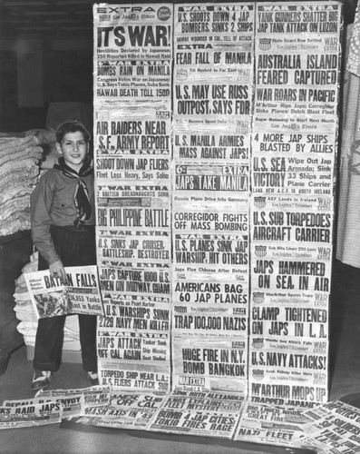 Boy's war newspapers