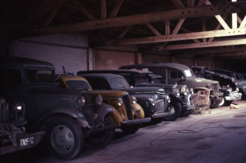 Cars in the Los Altos Apartments garage