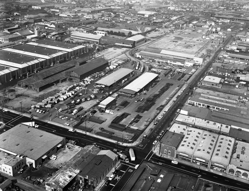 Truck terminals, Vernon, looking southwest