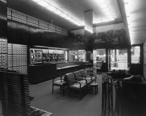 Hosiery bar at Florsheim shoe store