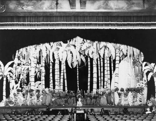 Theatrical group on stage at Grauman's